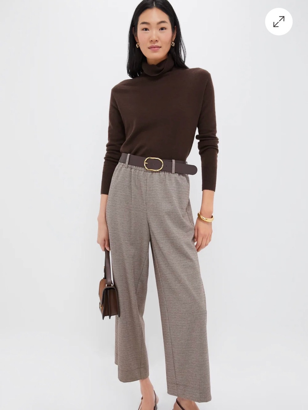 Tuckernuck brown crop Carlton pant